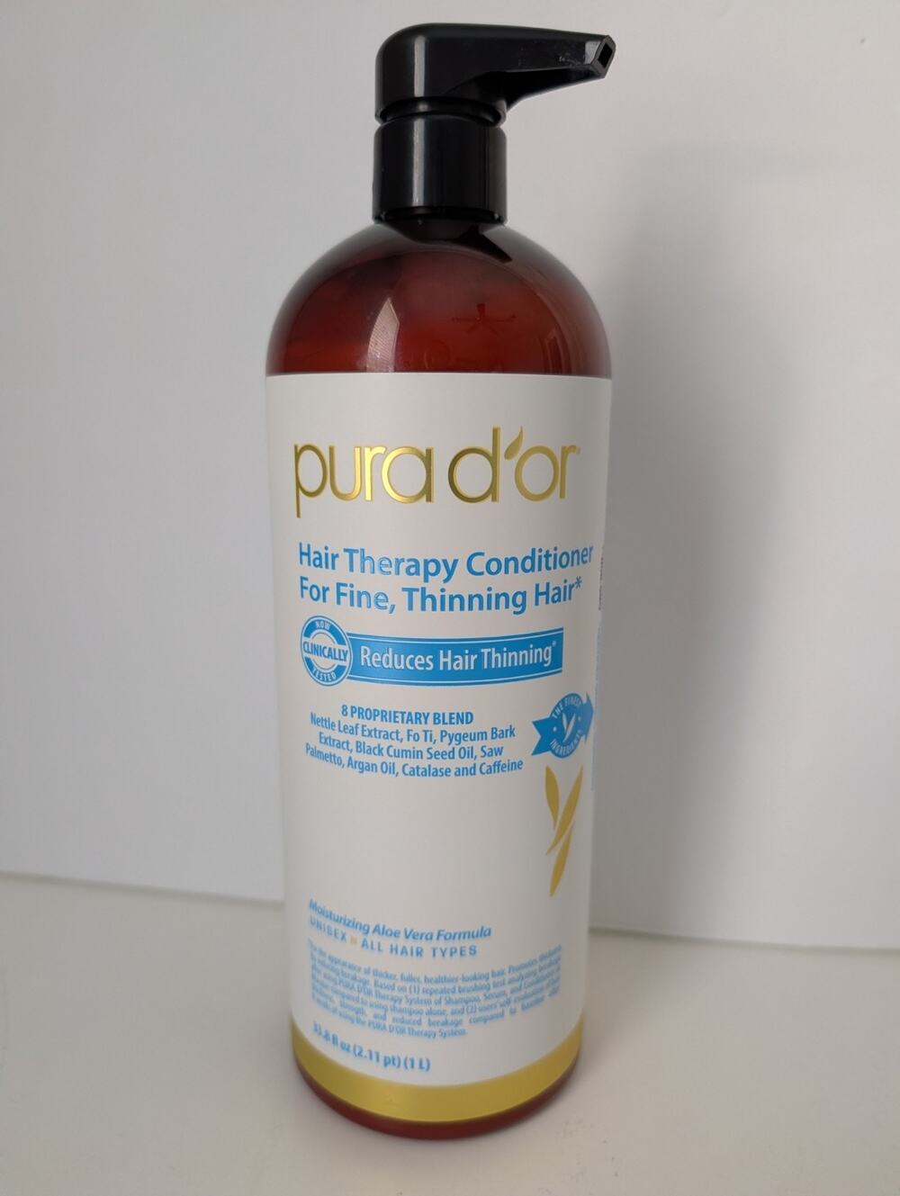 Pura D’or Hair Therapy Conditioner for Fine Thinning Hair New Jumbo 33.8 fl oz